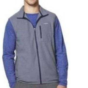Mens Winter Vest Chaps Blue XL Tall Sleeveless Fleece Zip Up 3 Pockets